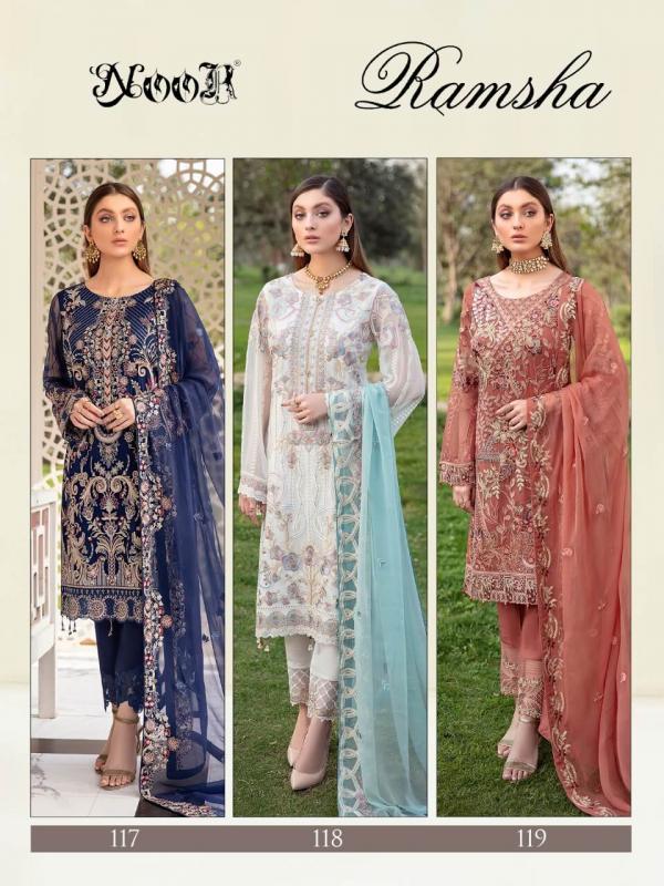 Noor Ramsha Designer Georgette Pakistani Salwar Collection